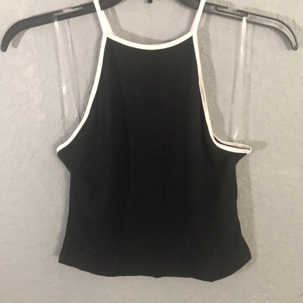 Black Halter Crop Top